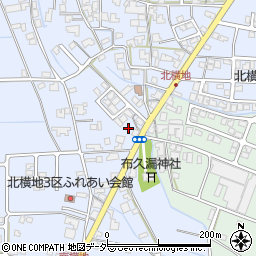 丸岡横地郵便局周辺の地図