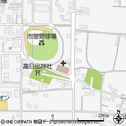 塩尻市　体育施設塩尻市営球場周辺の地図