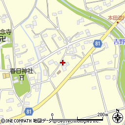 埼玉県深谷市本田2180周辺の地図