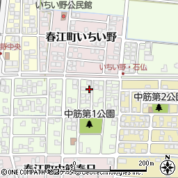 福井県坂井市春江町中筋大手25周辺の地図
