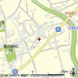 埼玉県深谷市本田2181周辺の地図