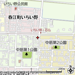 福井県坂井市春江町中筋大手1-2周辺の地図