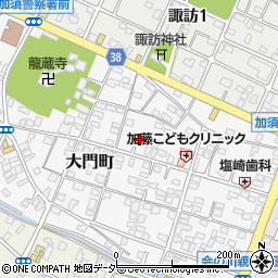埼玉県加須市大門町周辺の地図