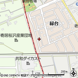 埼玉県深谷市緑台22周辺の地図