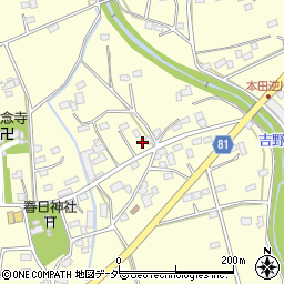 埼玉県深谷市本田2164周辺の地図