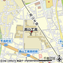 岐阜県立高山工業高等学校周辺の地図