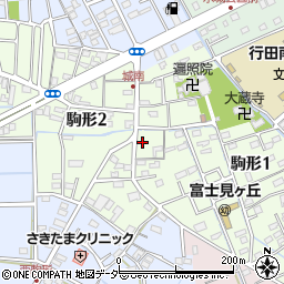 埼玉県行田市駒形周辺の地図