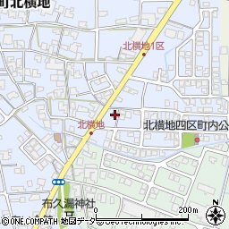福井県坂井市丸岡町北横地30-6周辺の地図