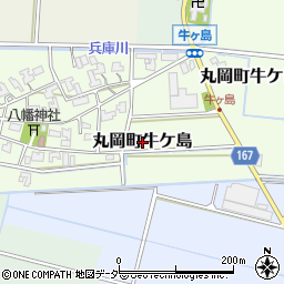 福井県坂井市丸岡町牛ケ島周辺の地図