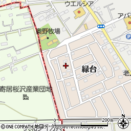 埼玉県深谷市緑台3周辺の地図