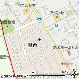 埼玉県深谷市緑台12周辺の地図