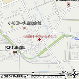 小前田中央自治会館入口周辺の地図