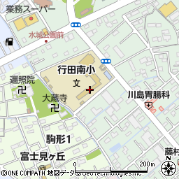 行田市役所　南第二学童保育室周辺の地図