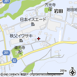 埼玉県秩父郡長瀞町岩田800周辺の地図