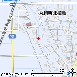 福井県坂井市丸岡町北横地27-21周辺の地図