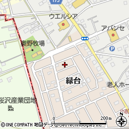 埼玉県深谷市緑台8周辺の地図