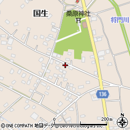 茨城県常総市国生1278-3周辺の地図