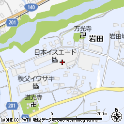 埼玉県秩父郡長瀞町岩田780周辺の地図