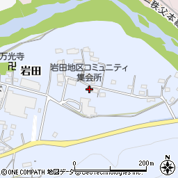 岩田地区コミュニティ集会所周辺の地図