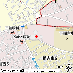下稲吉第二機場周辺の地図