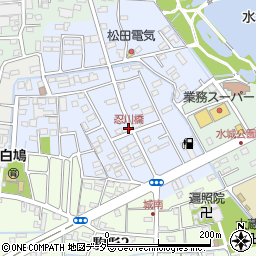 忍川橋周辺の地図