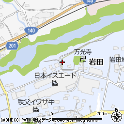 埼玉県秩父郡長瀞町岩田865周辺の地図