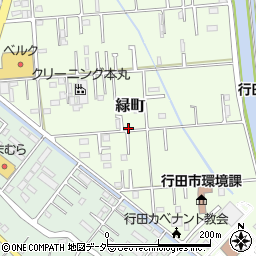 埼玉県行田市緑町周辺の地図