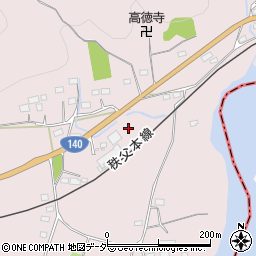 埼玉県秩父郡長瀞町矢那瀬周辺の地図