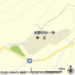 松本市立大野川小中学校周辺の地図