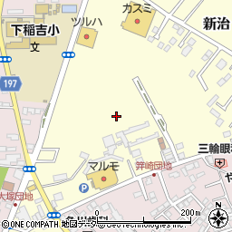 茨城県かすみがうら市新治周辺の地図
