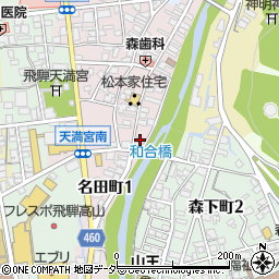 岐阜県高山市上川原町3周辺の地図