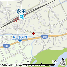 埼玉県深谷市永田125周辺の地図