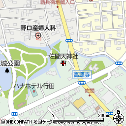 佐間天神社周辺の地図