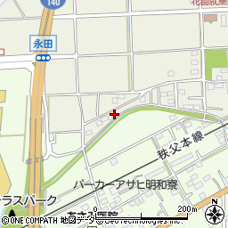 埼玉県深谷市永田532周辺の地図