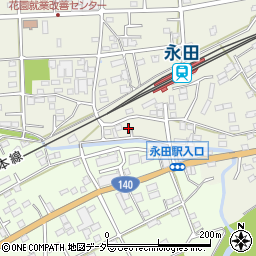 埼玉県深谷市永田166周辺の地図