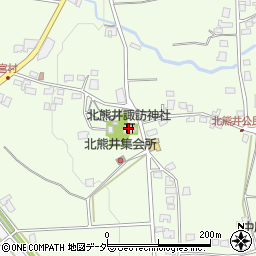 北熊井諏訪神社周辺の地図