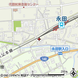 埼玉県深谷市永田186周辺の地図