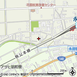 埼玉県深谷市永田512周辺の地図