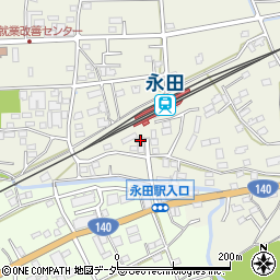 埼玉県深谷市永田154周辺の地図