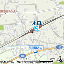 秩父鉄道株式会社　永田駅周辺の地図