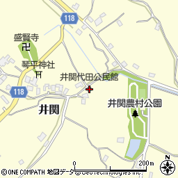 井関代田公民館周辺の地図