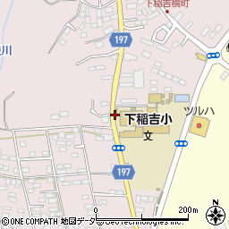 下稲吉小学校前周辺の地図