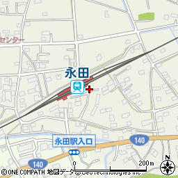 埼玉県深谷市永田158周辺の地図