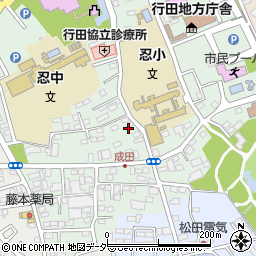 忍城通り周辺の地図