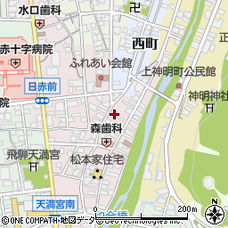 岐阜県高山市上川原町171周辺の地図