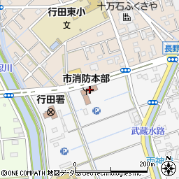 行田市消防本部周辺の地図