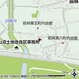 茨城県古河市前林393周辺の地図