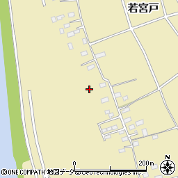 茨城県常総市若宮戸周辺の地図