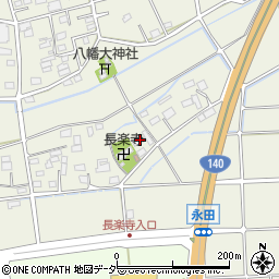 埼玉県深谷市永田696周辺の地図