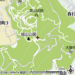 城山公園周辺の地図